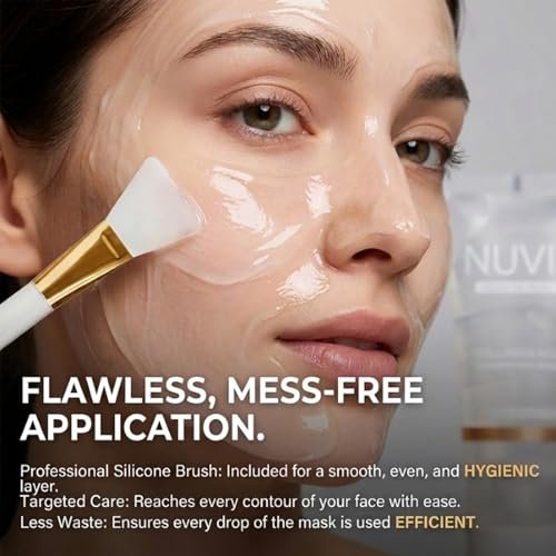 NO BALD Nuvie Collagen Mask - YURI Collagen Night Wrapping Mask, Easy Peel Off Facial Mask for Hydrating Skin Care, Ideal Gift for Women and Teen Girls, 2.54 fl oz (1 Pack) Avelisse