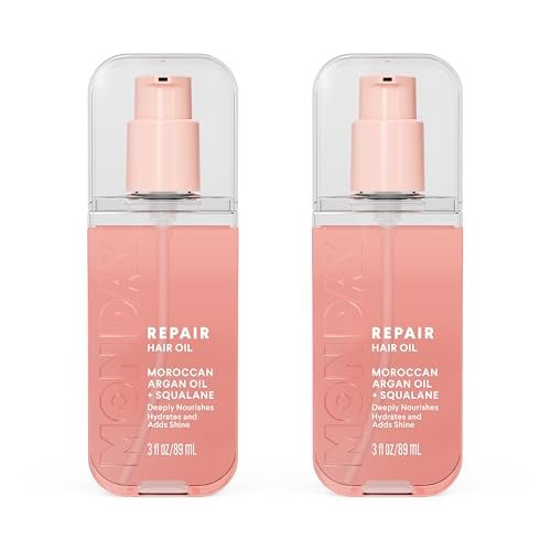 MONDAY HAIRCARE REPAIR Hair Oil with Moroccan Argan Oil & Squalane – 3 oz, Deeply Nourishes, Hydrates, and Adds Shine (Pack of 2) - görsel 2