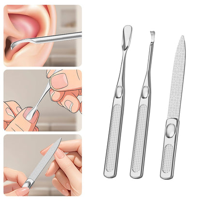 ESSBES Precision Nail Grooming Manicure Set - Stainless Steel Nail Clipper Kit with PU Leather Case