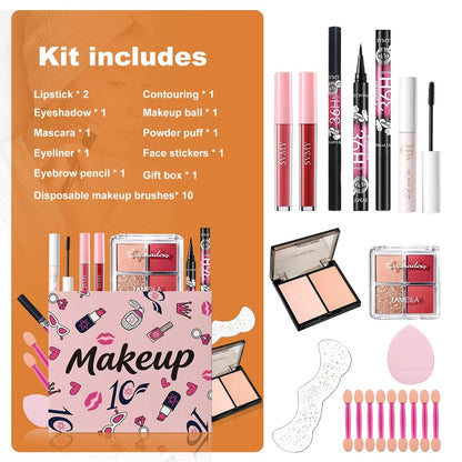Complete Makeup Kit for Teens & Girls | Beginner Makeup Set for Ages 8-12 | Pink Cosmetic Gift Set