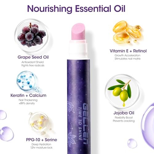 Gellen Ceramic Cuticle Oil Pusher Pen, 2-in-1 Cuticle Remover & Nourishing Oil Pen for Hangnails & Dry Damaged Nails, 2 Pack Cuticle Care Set for Home and Salon Use - görsel 14