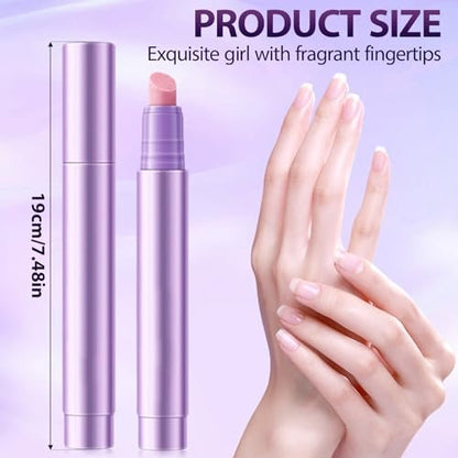 3-Piece Cuticle Oil Pusher Pen Set – 2-in-1 Ceramic Cuticle Pusher & Oil Pen for Manicure & Pedicure, Nail Care for Hangnails, Dry & Damaged Nails
