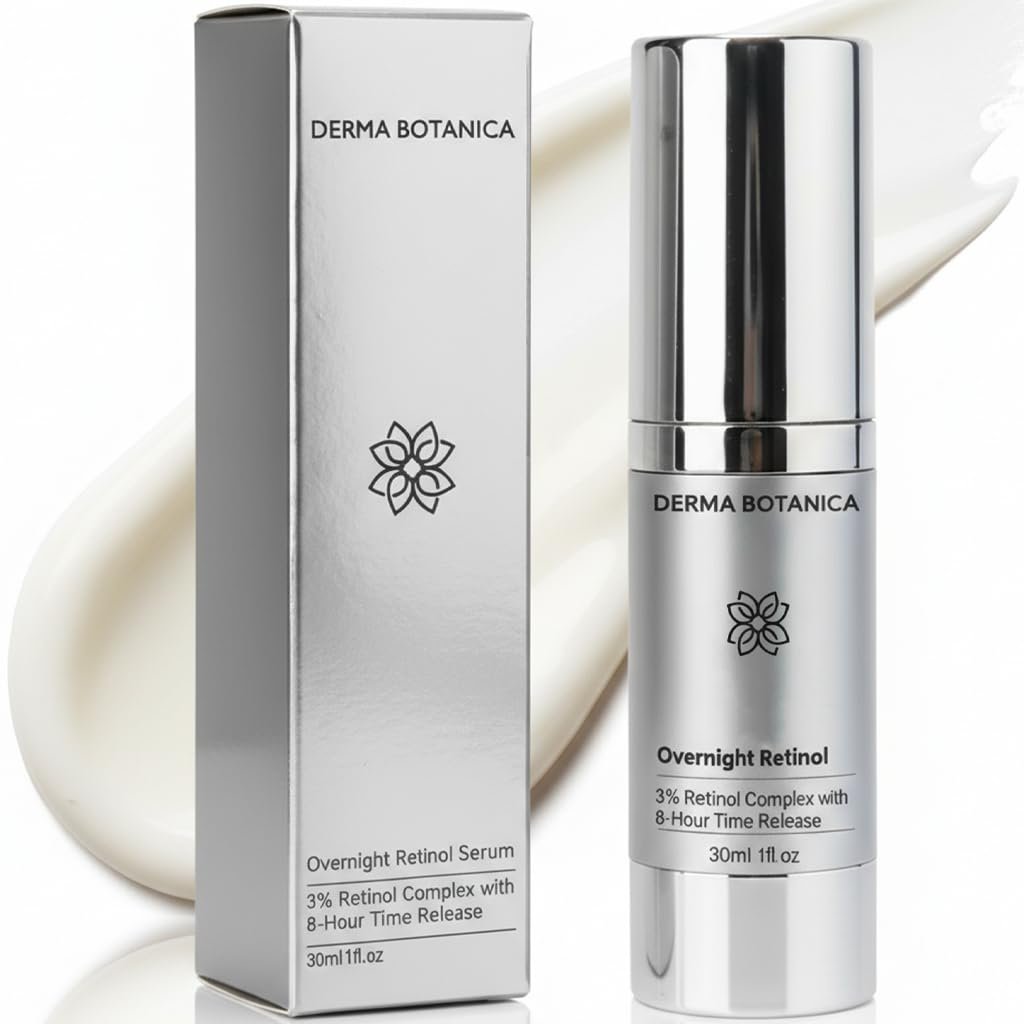 DERMA BOTANICA Overnight Retinol Serum – Liposomal Retinol Serum for Smooth, Nourished Skin (1 fl oz) Avelisse