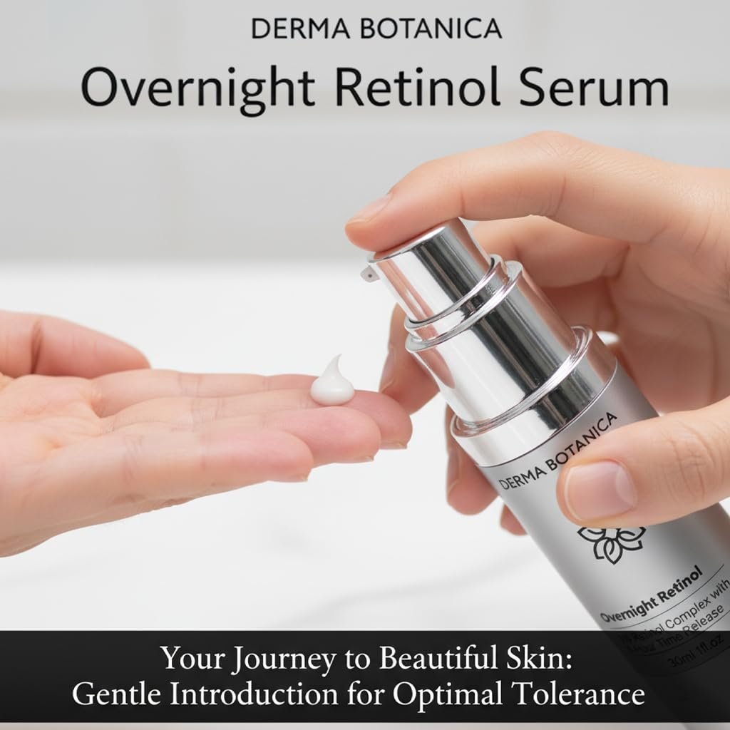 DERMA BOTANICA Overnight Retinol Serum – Liposomal Retinol Serum for Smooth, Nourished Skin (1 fl oz) Avelisse
