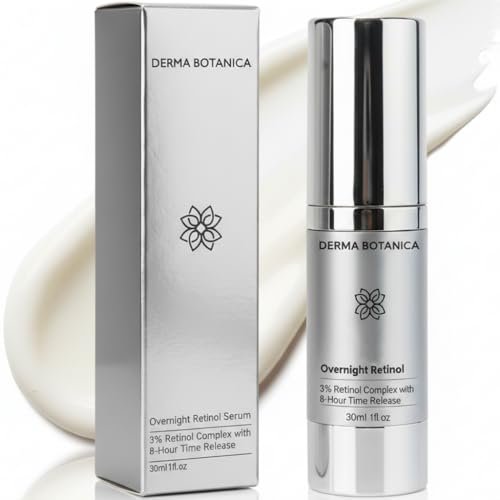DERMA BOTANICA Overnight Retinol Serum – Liposomal Retinol Serum for Smooth, Nourished Skin (1 fl oz) Avelisse