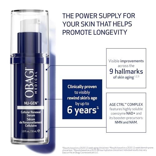 Obagi NU-GEN NAD+ Cellular Renewal Face Serum with Niacinamide & NMN – Clinically Proven Anti-Aging Serum, Reduces Wrinkles & Dark Spots, Supports Collagen, Hydrates & Repairs Skin – 1 oz Avelisse