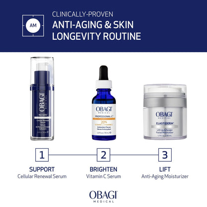 Obagi NU-GEN NAD+ Cellular Renewal Face Serum with Niacinamide & NMN – Clinically Proven Anti-Aging Serum, Reduces Wrinkles & Dark Spots, Supports Collagen, Hydrates & Repairs Skin – 1 oz Avelisse