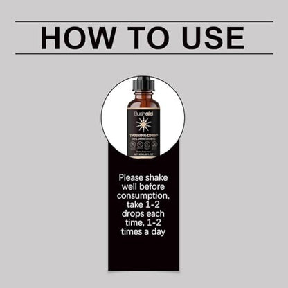 DASIUIP Tanning Drops To Drink – 2 Fl Oz Sunless Tanning Drops for Face & Body, Long-Lasting Natural Bronzer for All Skin Types Avelisse