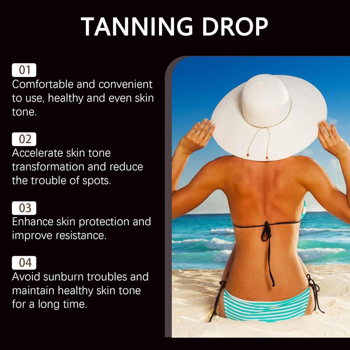 DASIUIP Tanning Drops To Drink – 2 Fl Oz Sunless Tanning Drops for Face & Body, Long-Lasting Natural Bronzer for All Skin Types Avelisse