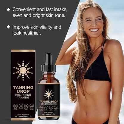 DASIUIP Tanning Drops To Drink – 2 Fl Oz Sunless Tanning Drops for Face & Body, Long-Lasting Natural Bronzer for All Skin Types Avelisse