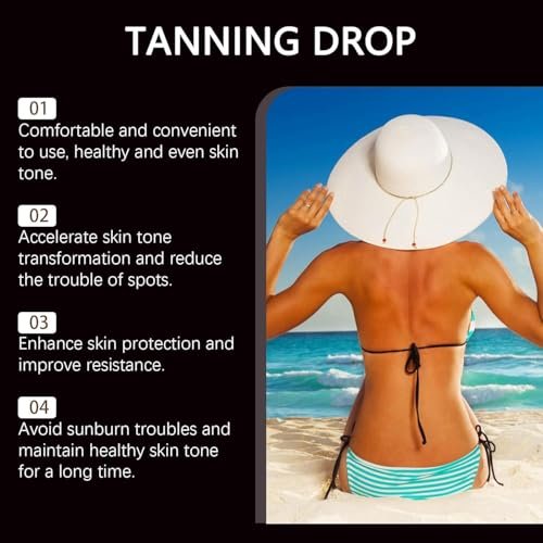 DASIUIP Tanning Drops To Drink – 2 Fl Oz Sunless Tanning Drops for Face & Body, Long-Lasting Natural Bronzer for All Skin Types Avelisse
