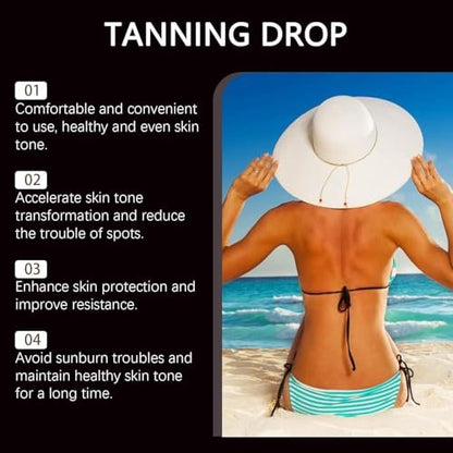 DASIUIP Tanning Drops To Drink – 2 Fl Oz Sunless Tanning Drops for Face & Body, Long-Lasting Natural Bronzer for All Skin Types Avelisse