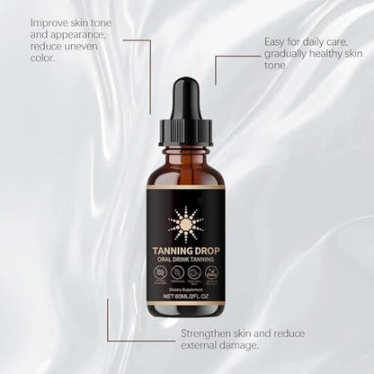 DASIUIP Tanning Drops To Drink – 2 Fl Oz Sunless Tanning Drops for Face & Body, Long-Lasting Natural Bronzer for All Skin Types Avelisse