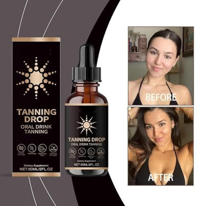 DASIUIP Tanning Drops To Drink – 2 Fl Oz Sunless Tanning Drops for Face & Body, Long-Lasting Natural Bronzer for All Skin Types Avelisse