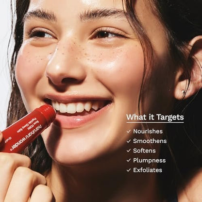 Haruharu Wonder Rose PDRN Peptide Glowy Balm – Instant Moisture Lip Balm for Dry Cracked Lips, 24HR Hydration, Vegan & Silicone Free, Tint-Free, 0.33 fl.oz
