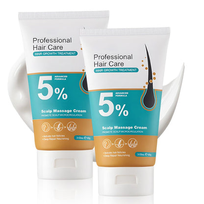 2pcs 5% Hair Growth Scalp Massage Cream - Professional Hair Care with Rosemary & Biotin for Men & Women, Strengthens Roots & Fast Regrowth Avelisse