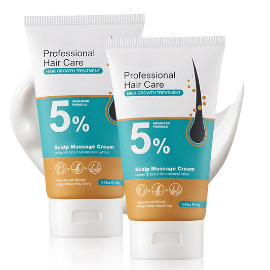 2pcs 5% Hair Growth Scalp Massage Cream - Professional Hair Care with Rosemary & Biotin for Men & Women, Strengthens Roots & Fast Regrowth Avelisse