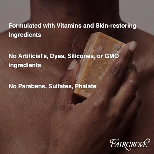 Fairgrove Organic Kojic Acid Bar Soap with Retinol, Turmeric & Postbiotics – Skin Brightening, Cold Pressed, Made in USA (4 oz) Avelisse