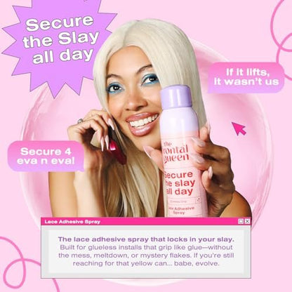The Frontal Queen Lace Adhesive Spray – Clear Dry Finish, Extra Hold for All-Day Secure Glueless Installs Avelisse