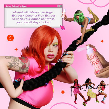 The Frontal Queen Lace Adhesive Spray – Clear Dry Finish, Extra Hold for All-Day Secure Glueless Installs Avelisse