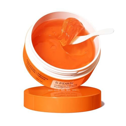 COSRX 5-PDRN Complex Collagen Gel Eye Patches – Radiance Care for Tired Under-Eyes with Salmon DNA & Vitamin C, 60 Patches