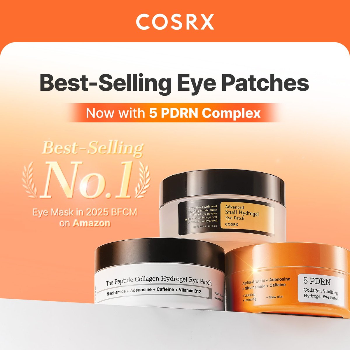 COSRX 5-PDRN Complex Collagen Gel Eye Patches – Radiance Care for Tired Under-Eyes with Salmon DNA & Vitamin C, 60 Patches - görsel 5