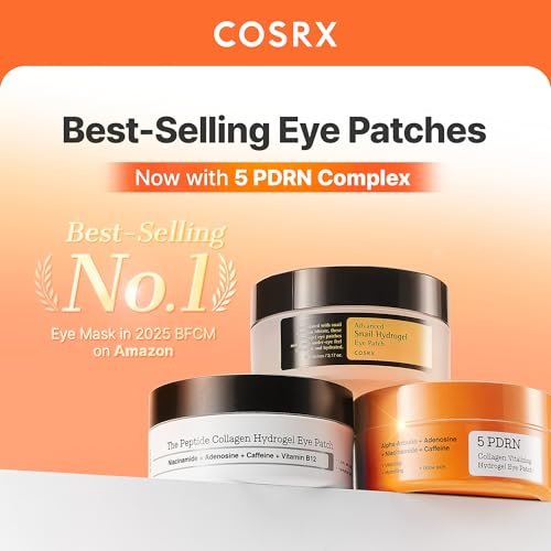 COSRX 5-PDRN Complex Collagen Gel Eye Patches – Radiance Care for Tired Under-Eyes with Salmon DNA & Vitamin C, 60 Patches - görsel 6