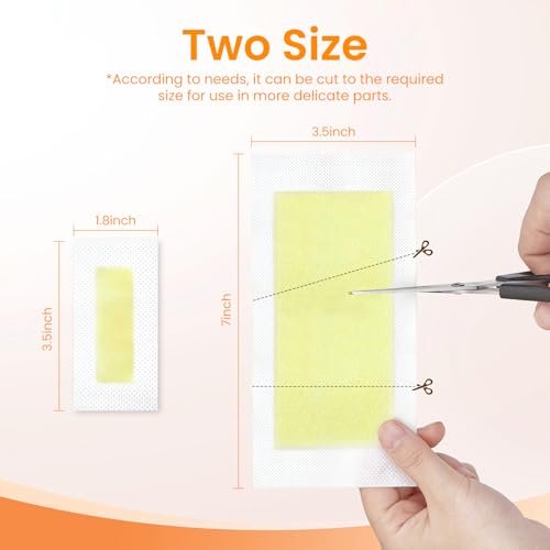 Pureasy 100 PCS Wax Strips for Hair Removal: Facial & Body Waxing Kit with Calming Oil Wipes Avelisse