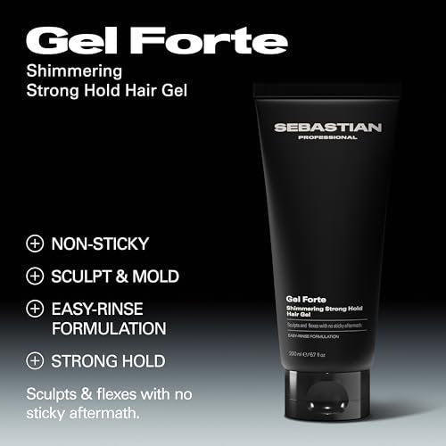 Sebastian Professional Gel Forte Strong-Hold Hair Styling Gel, 6.7 fl oz Avelisse
