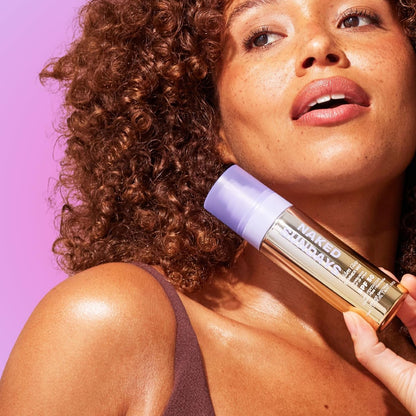 Naked Sundays SPF 50 Golden Glow Glitter Setting Spray – Shimmering Sunscreen Mist for Face & Body, Broad Spectrum UVA/UVB Protection, Lightweight Non-Greasy Finish, 75ml Avelisse