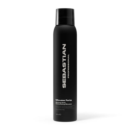 Sebastian Professional Mousse Forte | Strong-Hold Hair Styling Mousse | Volume & Body-Boosting for Curls & Waves with Heat Protection | 6.7 fl oz Avelisse