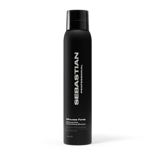 Sebastian Professional Mousse Forte | Strong-Hold Hair Styling Mousse | Volume & Body-Boosting for Curls & Waves with Heat Protection | 6.7 fl oz Avelisse