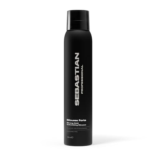 Sebastian Professional Mousse Forte | Strong-Hold Hair Styling Mousse | Volume & Body-Boosting for Curls & Waves with Heat Protection | 6.7 fl oz Avelisse