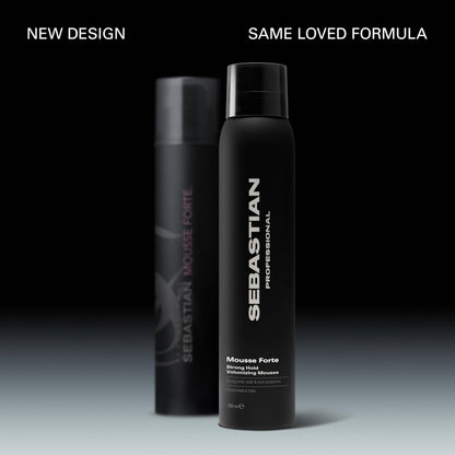 Sebastian Professional Mousse Forte | Strong-Hold Hair Styling Mousse | Volume & Body-Boosting for Curls & Waves with Heat Protection | 6.7 fl oz Avelisse