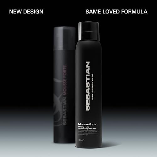 Sebastian Professional Mousse Forte | Strong-Hold Hair Styling Mousse | Volume & Body-Boosting for Curls & Waves with Heat Protection | 6.7 fl oz Avelisse