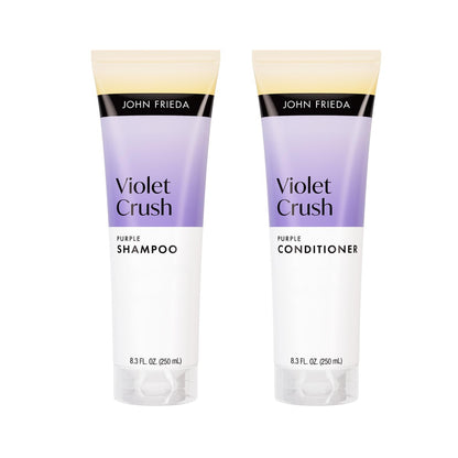 John Frieda Violet Crush Purple Shampoo and Conditioner Bundle - 8.3 Fl Oz Each (Pack of 2) Avelisse