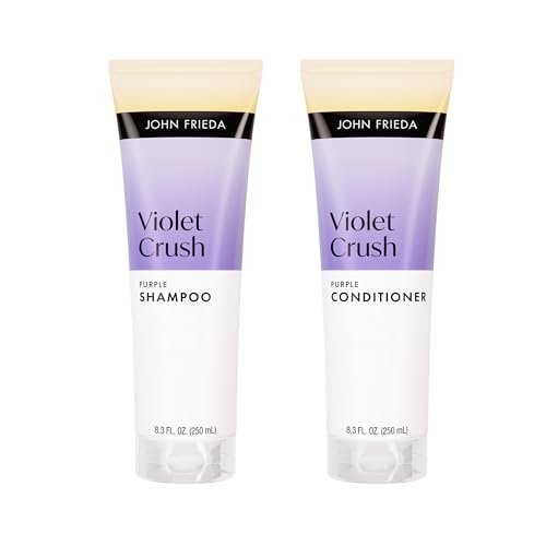 John Frieda Violet Crush Purple Shampoo and Conditioner Bundle - 8.3 Fl Oz Each (Pack of 2) Avelisse