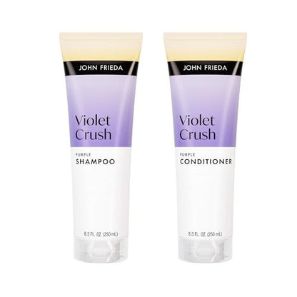 John Frieda Violet Crush Purple Shampoo and Conditioner Bundle - 8.3 Fl Oz Each (Pack of 2) Avelisse