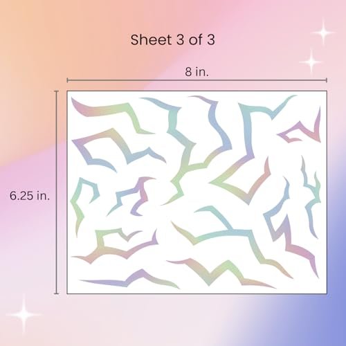 Iridescent Pattern Temporary Tattoos - 3 Sheets Holographic Demon Energy Metallic Tattoos for Cosplay, Kpop, Kids, Halloween - görsel 16