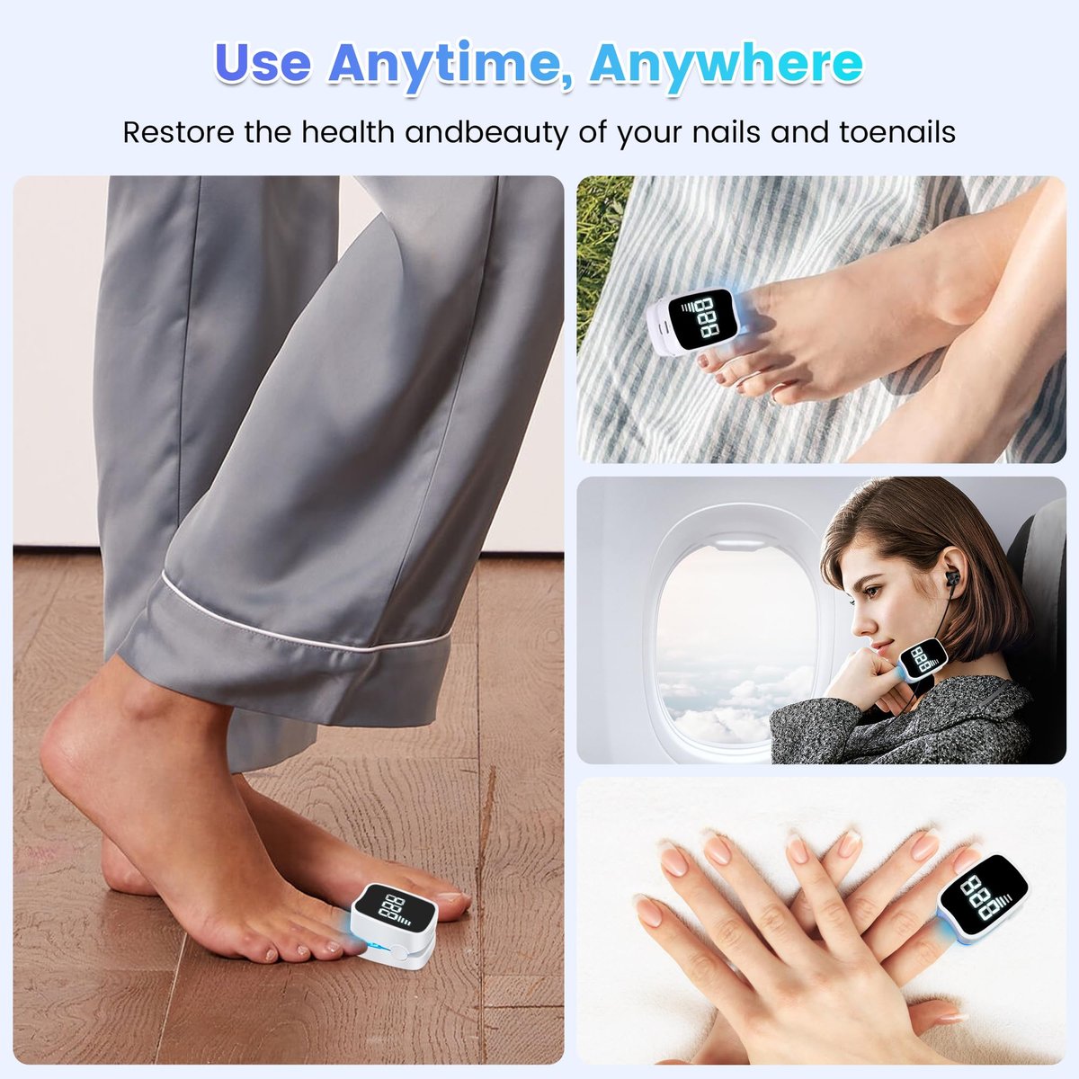 Baimistar Home Toenail Repair Treatment - 7-Minute Timer, Rechargeable Nail Repair Kit for Toenail & Fingernail (White, 1 Fl Oz) - görsel 10