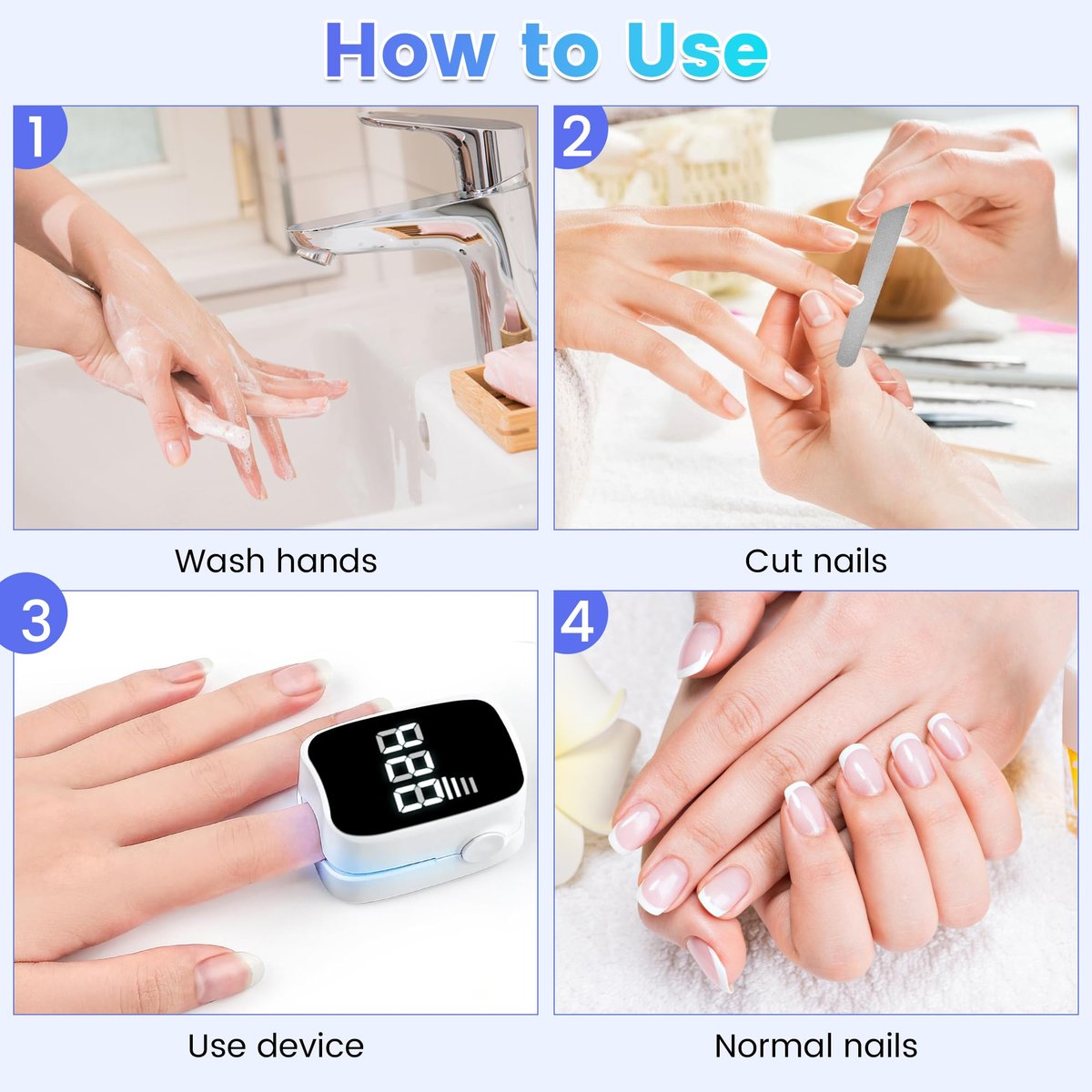 Baimistar Home Toenail Repair Treatment - 7-Minute Timer, Rechargeable Nail Repair Kit for Toenail & Fingernail (White, 1 Fl Oz) - görsel 4