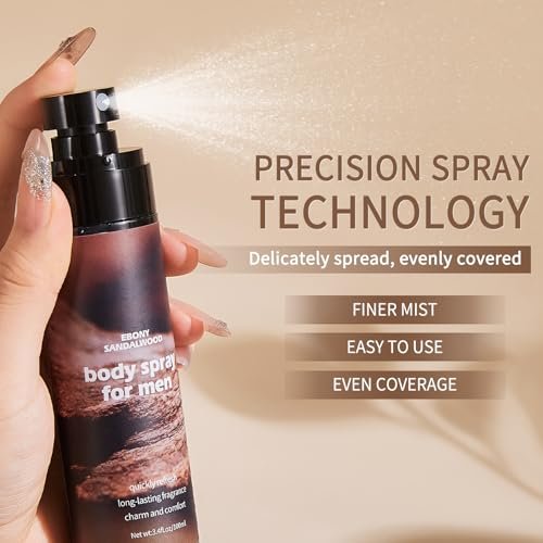 NIZENTA Body Spray for Men - Aluminum Free Deodorant, Alcohol-Free Gentle Formula, Powerful Freshness, 3.4 fl oz (Pack of 3) Avelisse