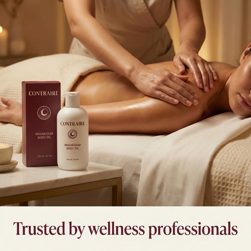 Contraire Premium Magnesium Oil for Sleep - Pure Topical Magnesium Chloride Body Oil - Silky Fast-Absorbing Non-Sticky Nourishing Formula - Calming Nighttime Relaxation Ritual for Deep Restful Sleep Avelisse