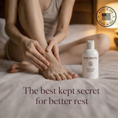 Contraire Premium Magnesium Oil for Sleep - Pure Topical Magnesium Chloride Body Oil - Silky Fast-Absorbing Non-Sticky Nourishing Formula - Calming Nighttime Relaxation Ritual for Deep Restful Sleep Avelisse
