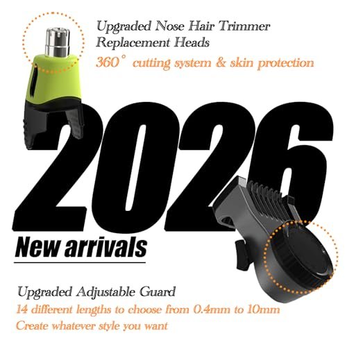 GORLENT 14-in-1 Adjustable Guards and Nose Trimmer Replacement Blade for One Shaver Blades QP Series – Safe & Efficient Nose & Facial Detail Trimming Avelisse