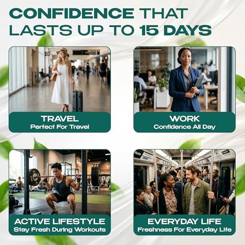 DEOZEN Natural Aluminum-Free Deodorant Cream for Men & Women – Long-Lasting Odor Protection with Herbal Formula – 24 Sachets (12 Applications, Up to 6 Months) Avelisse
