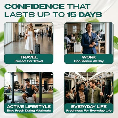 DEOZEN Natural Aluminum-Free Deodorant Cream for Men & Women – Long-Lasting Odor Protection with Herbal Formula – 24 Sachets (12 Applications, Up to 6 Months) Avelisse