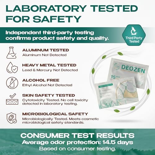 DEOZEN Natural Aluminum-Free Deodorant Cream for Men & Women – Long-Lasting Odor Protection with Herbal Formula – 24 Sachets (12 Applications, Up to 6 Months) Avelisse