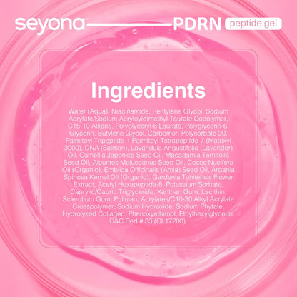 Seyona Advanced PDRN Peptide Gel – Salmon DNA Collagen Moisturizer with Matrixyl 3000, Niacinamide & Peptide Complex – Lightweight Korean Skincare Beauty Face Gel for Firm, Radiant-Looking Skin – 2oz Avelisse