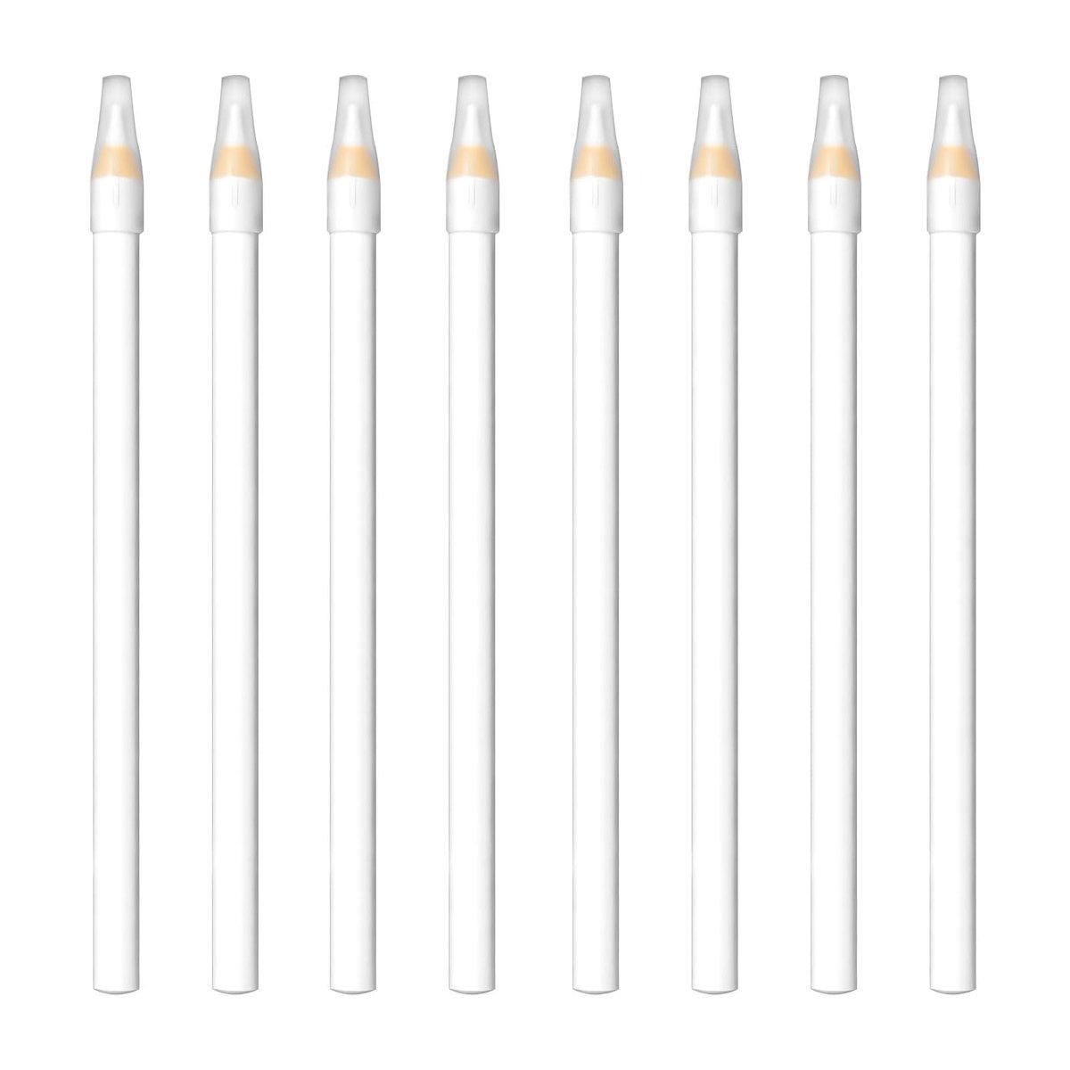 8-Piece White Nail Whitening Pencil Set for DIY French Manicure - Brightening Tools (17 cm) - görsel 1